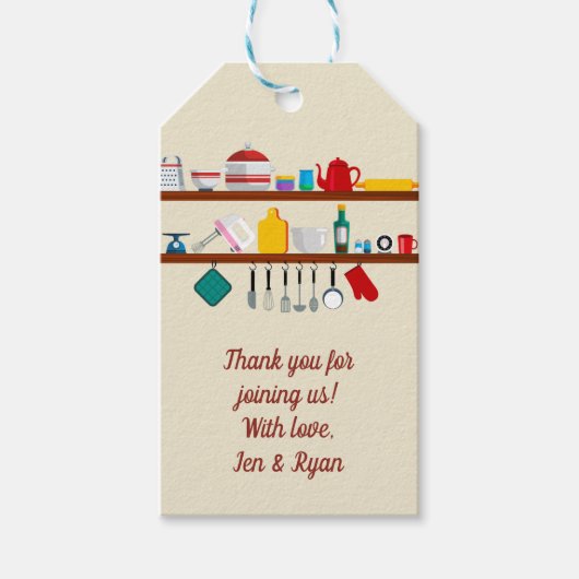 Retro Stock de Keuken Dank u Cadeaulabel (Voorkant)