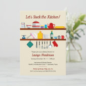 Retro Stock het KeukenVrijgezellenfeest Kaart (Staand voorkant)