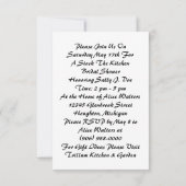 Retro Stock The Kitchen Bridal Shower-uitnodiginge Kaart (Achterkant)