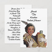 Retro Stock The Kitchen Bridal Shower-uitnodiginge Kaart (Voorkant / Achterkant)