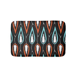 Retro stof: bloemennaadloze textuur badmat