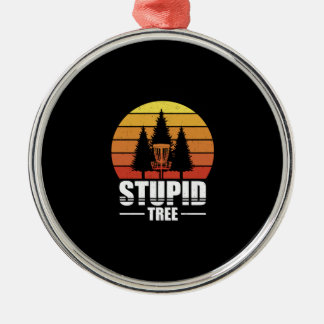 Retro Stompzinnige Tree Disc Golf Shirt Golf Lover Metalen Ornament