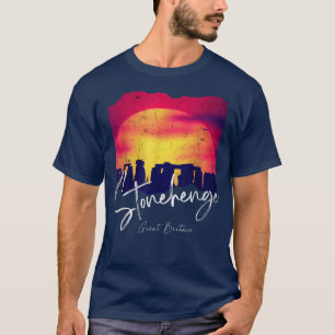 Retro Stonehenge England SouvenirStonehenge bij Ni T-shirt