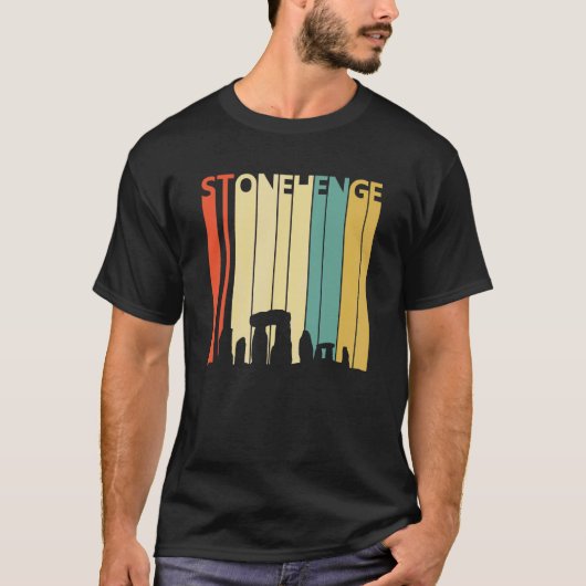 Retro Stonehenge Monument T-shirt (Voorkant)