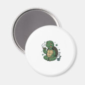 Retro Stoner Schildpad Vector T-shirt Ontwerp_1 Magneet (Voorkant / Achterkant)