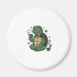 Retro Stoner Schildpad Vector T-shirt Ontwerp_1 Magneet