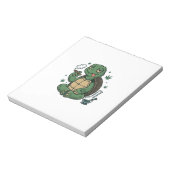 Retro Stoner Schildpad Vector T-shirt Ontwerp_1 Notitieblok (Linkerzijde)