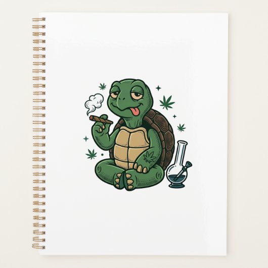 Retro Stoner Schildpad Vector T-shirt Ontwerp_1 Planner (Voorkant)