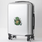 Retro Stoner Schildpad Vector T-shirt Ontwerp_1 Sticker (Koffer)