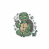 Retro Stoner Schildpad Vector T-shirt Ontwerp_1 Sticker (Voorkant)