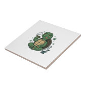Retro Stoner Schildpad Vector T-shirt Ontwerp_1 Tegeltje (Zijkant)