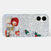 retro stop-motion stijl kerstmis Case-Mate iPhone case (Achterkant (horizontaal))