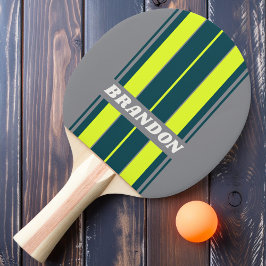 Retro Storm Cloud Grove Board Strepen met Naam Tafeltennisbatje