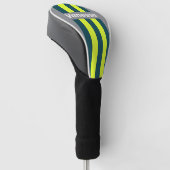Retro Storm Cloud Grove Pin Strepen met Naam Golfheadcover (Schuin)