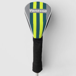 Retro Storm Cloud Grove Pin Strepen met Naam Golfheadcover