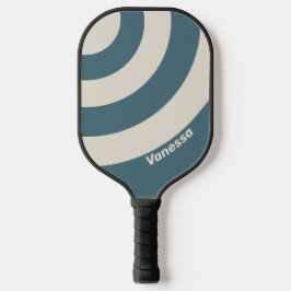 Retro Storm Drie Cirkel Streep met Naam Pickleball Paddle
