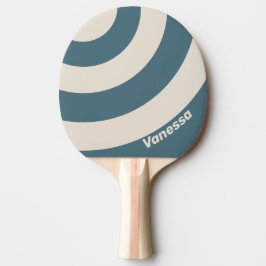 Retro Storm Drie Cirkel Streep met Naam Tafeltennisbatje