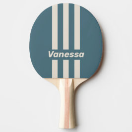 Retro Storm Drie Pin Strepen met Naam Tafeltennisbatje