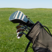 Retro Storm Drie Strepen met Naam Golfheadcover (Insitu)