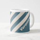 Retro Storm Drie Strepen met Naam Grote Koffiekop (Voorkant rechts)