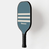 Retro Storm Drie Strepen met Naam Pickleball Paddle (Links)