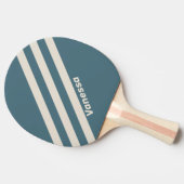 Retro Storm Drie strepen met naam Tafeltennisbatje (Zijkant)