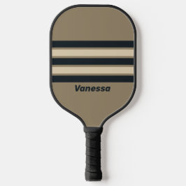 Retro Stormachtige Woestijn Drie Dwars Strepen met Pickleball Paddle