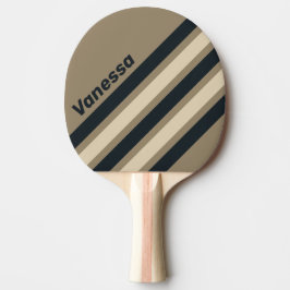 Retro Stormachtige Woestijn Schuine Strepen met Na Tafeltennisbatje