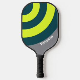 Retro Stormwolk Grove Cirkel Streep met Naam Pickleball Paddle