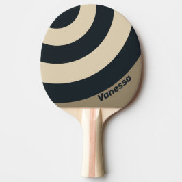 Retro Stormy Desert Drie Cirkel Streep met Naam Tafeltennisbatje