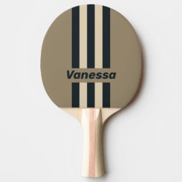 Retro Stormy Desert Drie PIn Strepen met Naam Tafeltennisbatje