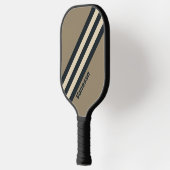 Retro Stormy Desert Drie Strepen met Naam Pickleball Paddle (Links)