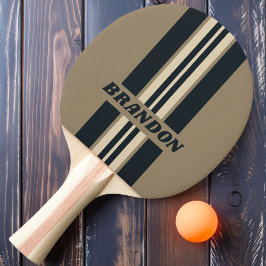 Retro Stormy Desert Rally Streep met Naam Tafeltennisbatje