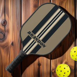 Retro Stormy Desert Rally Strepen met Naam Pickleball Paddle