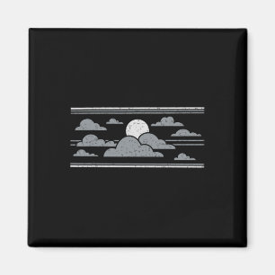 Retro Stormy Halloween Moon Magneet