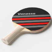 Retro Stormy Sky Angled Striping with Name Tafeltennisbatje (Voorkant Gekanteld)