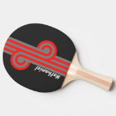 Retro Stormy Sky Loop met Naam Tafeltennisbatje (Zijkant)