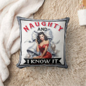 Retro Stout en ik weet het Kerstmis Pin-up Kussen (Deken)