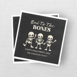 Retro Stout tot op het Bot Griezelige Halloween Servet