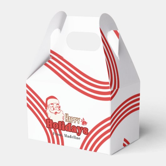 Retro stoute Kerstman Bedankdoosjes (Voorkant Zijde)