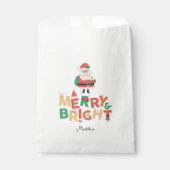Retro stoute Kerstman Bedankzakje (Voorkant)