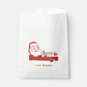 Retro stoute Kerstman Bedankzakje (Voorkant)