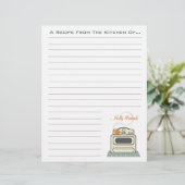 Retro Stove Modern Kitchen Recippaper (Staand voorkant)