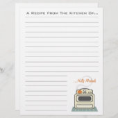 Retro Stove Modern Kitchen Recippaper (Voorkant / Achterkant)