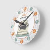 Retro Stove persoonlijke keukenklok Ronde Klok (Hoek)
