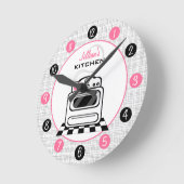 Retro Stove persoonlijke keukenklok Ronde Klok (Hoek)