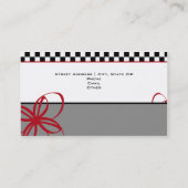 Retro Stove Red Kitchen Caterer / Chef Visitekaartje (Achterkant)