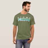 Retro Stowe VT Distress Skiing T-shirt (Voorkant volledig)