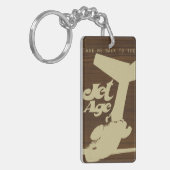 Retro straalvliegtuig-sleutelhanger sleutelhanger (Voorkant Links)