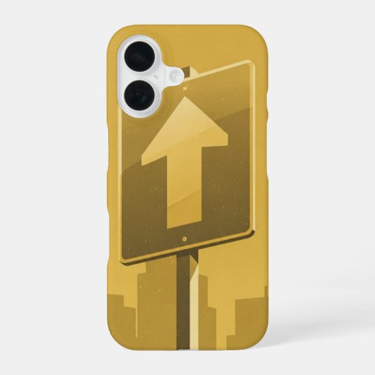 Retro straat pijl omhoog iPhone 16 hoesje (Achterkant)